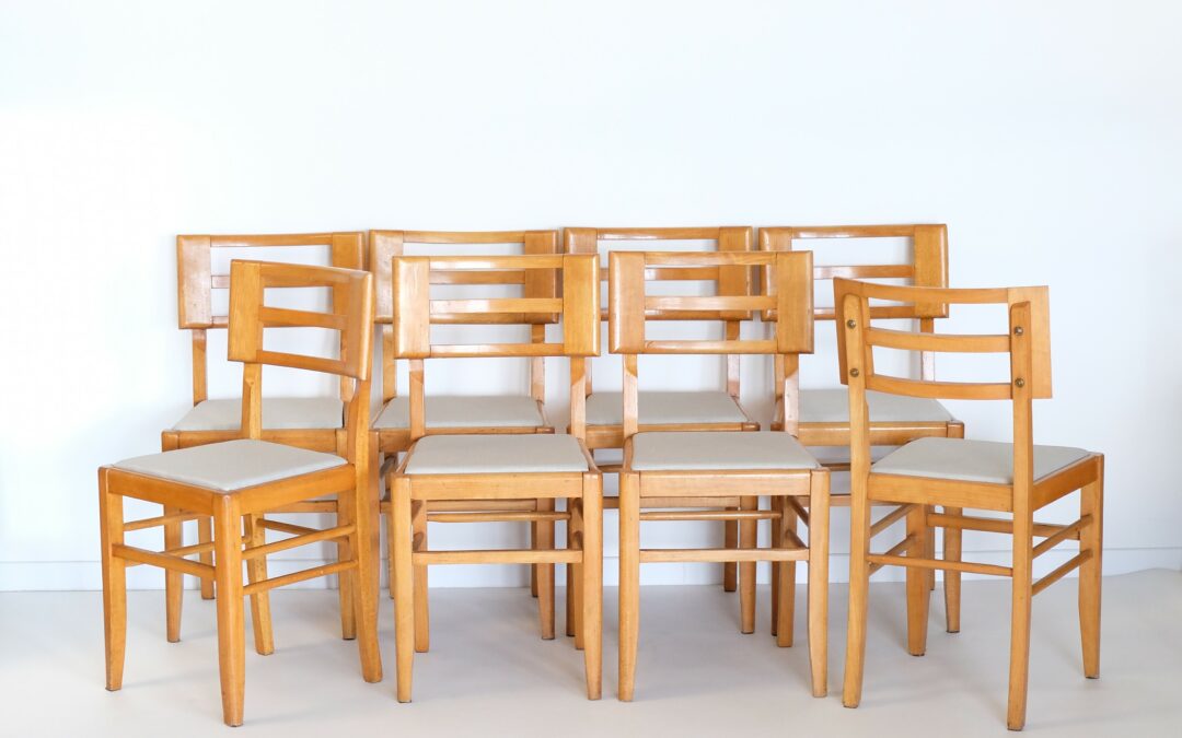 Pierre cruege, 8 chaises – vendu –